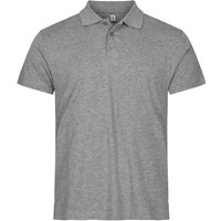 CLIQUE Single Jersey Poloshirt Herren 95 - graumeliert S von CLIQUE