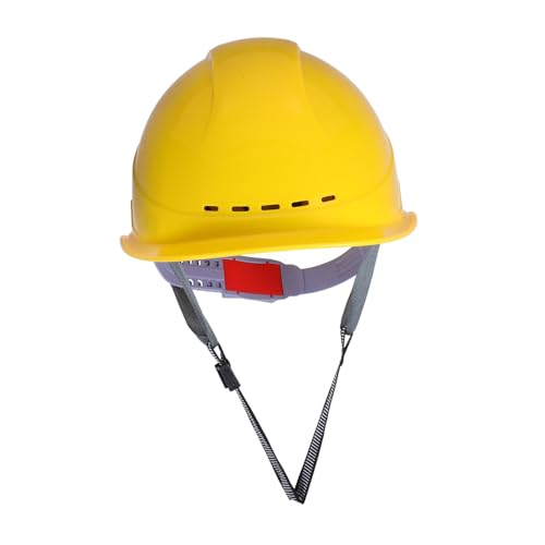 CLISPEED Bauschutzhelm Weißer Bauhut Orange Schutzhelm Gelber Schutzhelm Für Damen Blauer Schutzhelm BAU Hüte Weißer Schutzhelm Schutzhelme Für Frauen Bauhut Für Erwachsene Yellow Plastik von CLISPEED