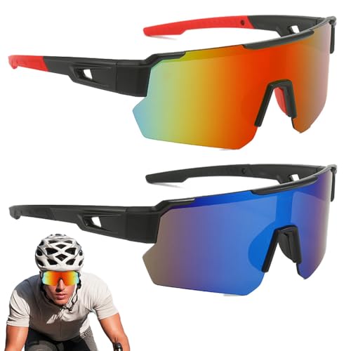 CLIUNT schnelle brille rave, 2 Stück Sport Sonnenbrille, Polarisiert Fahrradbrille, UV400 Schutz Sportbrille, für Radfahren, Motorradfahren, Laufen, Skifahren, Bergsteigen CLIUNT schnelle brille rave, 2 Stück Sport Sonnenbrille, Polarisiert Fahrradbrille, UV400 Schutz Sportbrille, für Radfahren, Motorradfahren, Laufen, Skifahren, Bergsteigen von CLIUNT