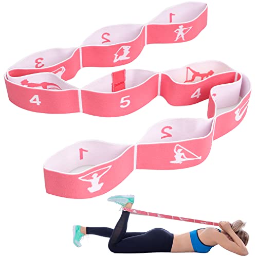 CLOPAE Yoga Stretching Band,Fitnessbänder Band Yoga Stretch Gurt mit 9 Schlaufen, Hochelastischer Gymnastikband, Upgrade Erweitern Yoga Stretching Strap Effektives Dehnung CLOPAE Yoga Stretching Band,Fitnessbänder Band Yoga Stretch Gurt mit 9 Schlaufen, Hochelastischer Gymnastikband, Upgrade Erweitern Yoga Stretching Strap Effektives Dehnung von CLOPAE