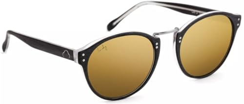 CLOUDY Velum Sonnenbrille Wooden Black/Matte Crystal/Gold Mirror von CLOUDY