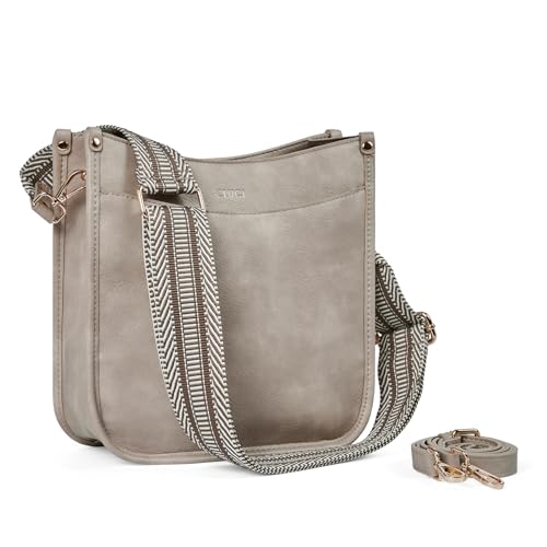 CLUCI Handtasche für Damen, Kleine Umhängetasche Schultertasche PU Leder, Handy Schultertasche Crossbody Bags für Frauen mit zwei Schultergurte von CLUCI