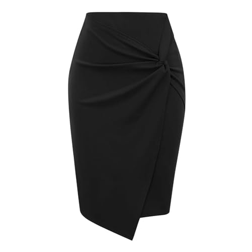 CLXLYU Bleistiftrock Frauen Elegantes Büro Solid Color Bleistift Rock Kurzer Badebekleidung Verdecken Weiblich-Schwarz-L CLXLYU Bleistiftrock Frauen Elegantes Büro Solid Color Bleistift Rock Kurzer Badebekleidung Verdecken Weiblich-Schwarz-L von CLXLYU