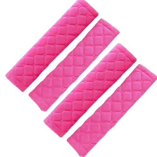 CLXLYU Gurtpolster Auto Weiche Auto -Sicherheitsgurt -Schulterpolster, Bequeme Riemenabdeckungen Für Erwachsene, Kinder, Suvs-4Pcs Rosa von CLXLYU