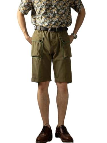 CLXLYU Herren Shorts Shorts Fashion Cargo Kurze Männer Sportler Im Freien Im Freien Komfortable Sportshorts-Armeegrün-33 von CLXLYU