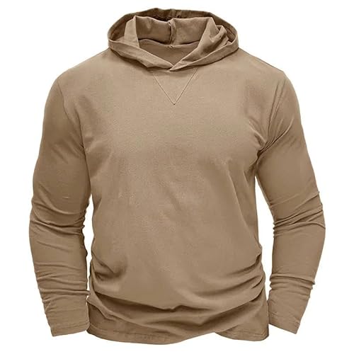 CLXLYU Pullover Hoodie Herren Sport Hoodie Langarm T-Shirt Tiefhirt Hemd Sport Muskelhemd von CLXLYU