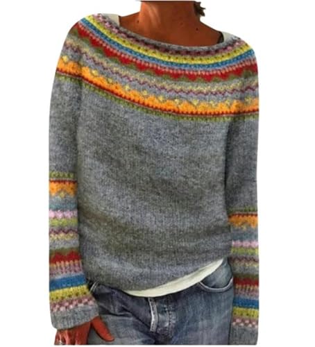 Damen Pullover Frauen Runde Nackenfarbe Passen Passender Pullover Losen Mode Casual Pullover Pullover Top-Gelb-M Damen Pullover Frauen Runde Nackenfarbe Passen Passender Pullover Losen Mode Casual Pullover Pullover Top-Gelb-M von CLXLYU