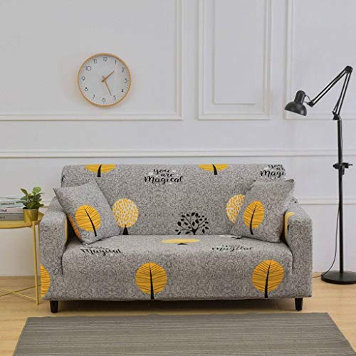 CMBSSTBB Hochelastischer Sofabezug, Sofabezug für 2-Sitzer, Stretch-Sofabezug, waschbar, langlebig, Couchbezug, Bedruckt, Möbelschutz für Sofa, 3-Sitzer, 4-Sitzer-AH-Kissenbezug 45 x 45 cm von CMBSSTBB