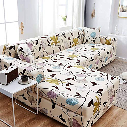 CMBSSTBB Hochelastischer Sofabezug, bedruckter Sofabezug für 3-Sitzer, Muster-Sofa-Schonbezug, Stretch-Sofa-Schonbezug, waschbarer Möbelschutz mit 2 Kissenbezügen-J-3-Sitzer+3-Sitzer von CMBSSTBB