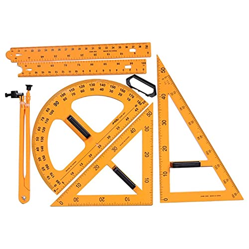 CMBSSTBB Mathe-Kompass, Multifunktions-Lehrlineal-Set, Dreieck-Zirkel, Winkelmesser, Messlineal, Mathematik-Geometrie-Werkzeuge, idealer großer Kompass für Geometrie, Geometrie-Set von CMBSSTBB