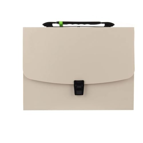 CMBSSTBB Tragbare 13-Taschen-Orgeltasche für erweiterte Ordner, Papieraktenaufbewahrung, Büro, Studenten, Schule (Beige_wie abgebildet) von CMBSSTBB