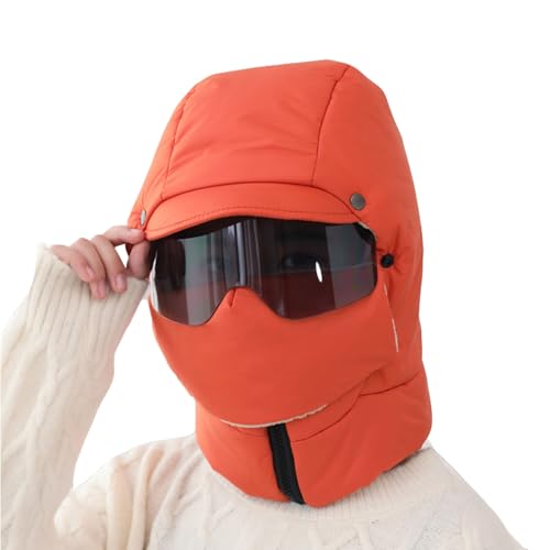 CMBSSTBB Winddichte Outdoor-Reitmaske mit vollständiger Abdeckung und Brille, warme, Winddichte Plüschmütze mit vollständiger Abdeckung, Winter-Ski-Gesichtsmaske von CMBSSTBB