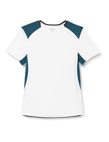 CMP, Breathable Running T-Shirt with Antibacterial Treatment, Bianco-Petrol, 58 CMP, Breathable Running T-Shirt with Antibacterial Treatment, Bianco-Petrol, 58 von CMP
