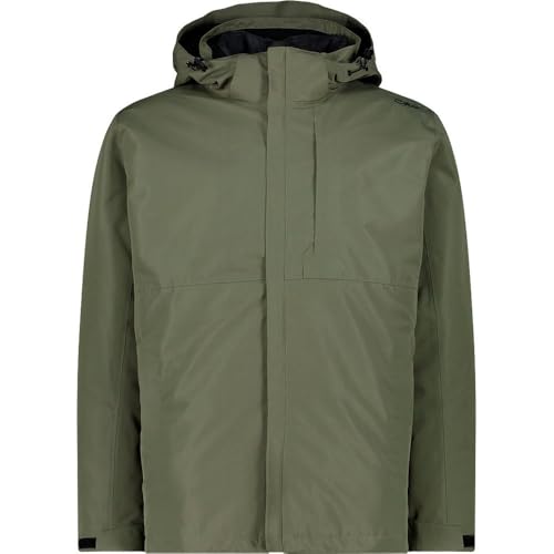 CMP, JACKET ZIP HOOD DETACHABLE INN.JACKET, 33Z1577D, Dark Green, 54, Man von CMP