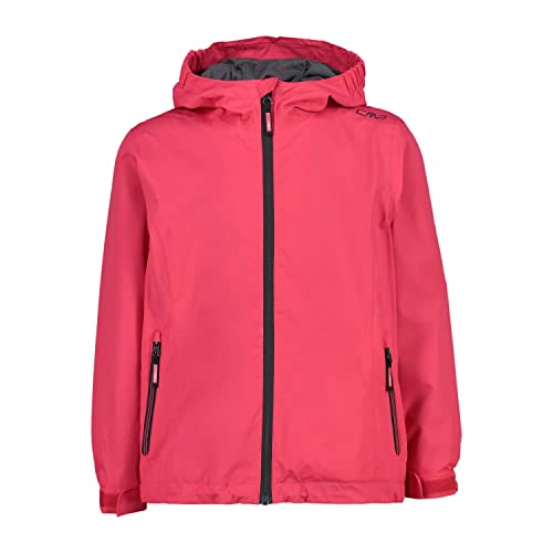 CMP Mädchen Regenjacke Aus Reißfestem Polyester Für Kinder Jacket, Erdbeere, 152 EU von CMP