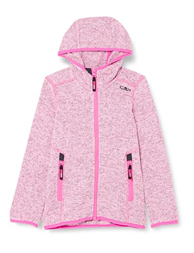 CMP - Kinder-Knit-Tech-Jacke mit fester Kapuze, Lila Fluo-Titan, 164 von CMP