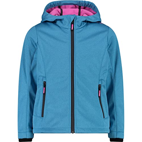CMP - Melange-Softshelljacke für Kinder mit fester Kapuze, Türkis Mel., 128 CMP - Melange-Softshelljacke für Kinder mit fester Kapuze, Türkis Mel., 128 von CMP