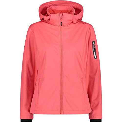 CMP - Leichte Softshelljacke für Damen mit abnehmbarer Kapuze, Koralle, D36 CMP - Leichte Softshelljacke für Damen mit abnehmbarer Kapuze, Koralle, D36 von CMP