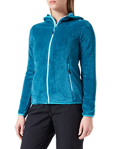 CMP - Damen-Highloft-Fleecejacke mit fester Kapuze, Tiefsee-Lagune, D36 CMP - Damen-Highloft-Fleecejacke mit fester Kapuze, Tiefsee-Lagune, D36 von CMP