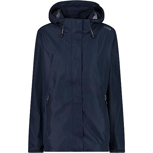 CMP - Damenjacke mit Reißverschluss und atmungsaktiver Kapuze, Schwarz Blau, S CMP - Damenjacke mit Reißverschluss und atmungsaktiver Kapuze, Schwarz Blau, S von CMP