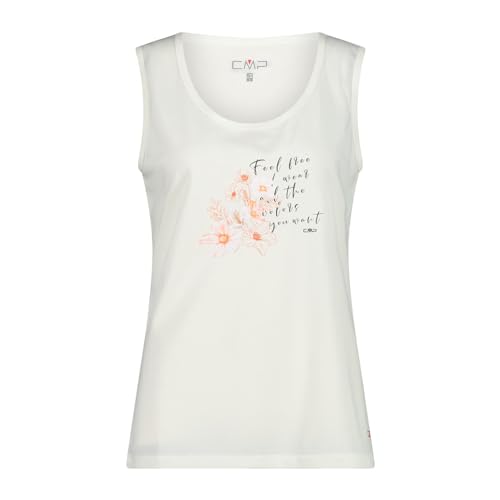 CMP Canotta da Donna, Damen Wandershirt, Off White-Bitter, von CMP