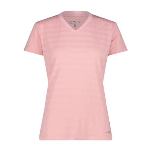 CMP Damen 31T7666 T-Shirt mit horizontalen Mesh-Einsätzen, Rose, 42 von CMP