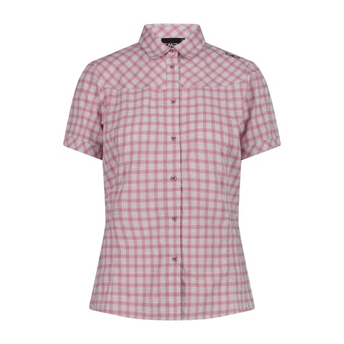 CMP - Damen-Stretch-Kurzarmshirt, Weiß-Blush-Anthrazit, D36 CMP - Damen-Stretch-Kurzarmshirt, Weiß-Blush-Anthrazit, D36 von CMP