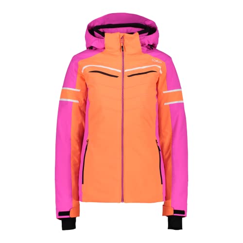 CMP Damen Hoodie Zip Jacke, Flamingo Fluo, 34 von CMP