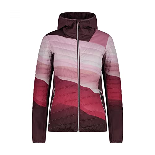 CMP Damen Hybrid Hoodie Jacke, Fard-Plum, 40 CMP Damen Hybrid Hoodie Jacke, Fard-Plum, 40 von CMP