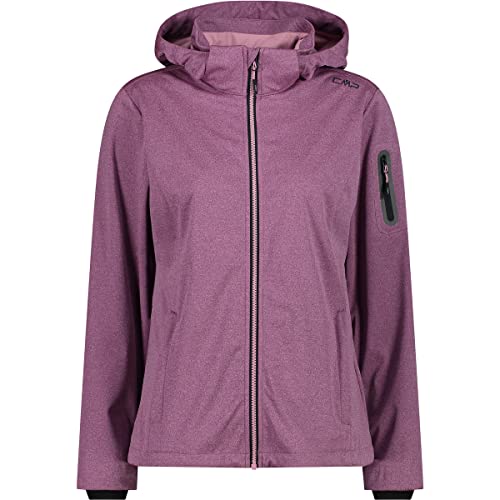 CMP - Leichte Softshell-Melange-Jacke für Damen mit abnehmbarer Kapuze, Pink Fluo Mel., D34 CMP - Leichte Softshell-Melange-Jacke für Damen mit abnehmbarer Kapuze, Pink Fluo Mel., D34 von CMP