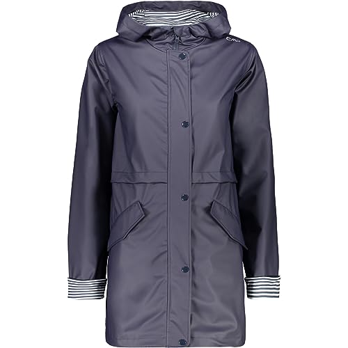 CMP Damen Damenjacke Mit Fester Kapuze Jacke, Schwarz Blau, 48 EU CMP Damen Damenjacke Mit Fester Kapuze Jacke, Schwarz Blau, 48 EU von CMP
