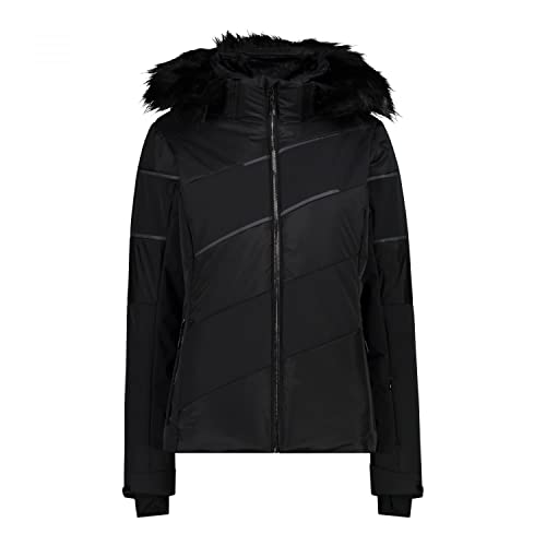 CMP - Damen-Ripstop-Jacke mit abnehmbarer Kapuze, Schwarz, D36 von CMP