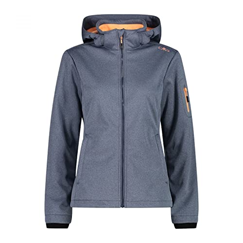 CMP Damen Soft Melange Jacke, blue mel.-sunrise, 44, Blau, 36 CMP Damen Soft Melange Jacke, blue mel.-sunrise, 44, Blau, 36 von CMP