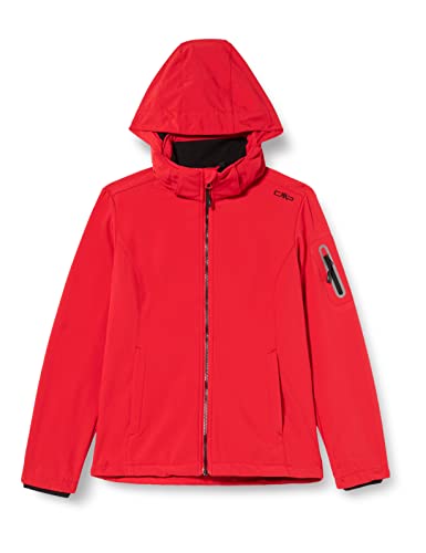 CMP - Damen-Softshelljacke mit abnehmbarer Kapuze, Ferrari-Nero, D48 von CMP