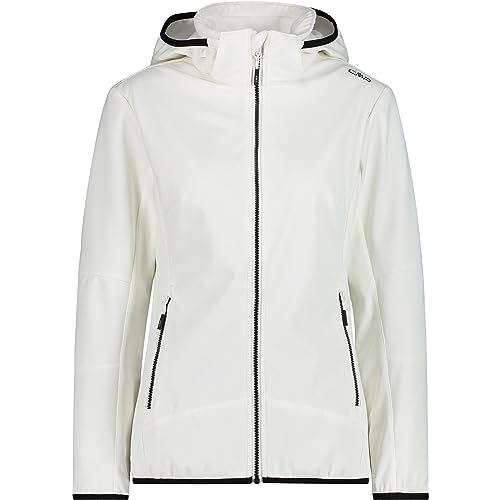 CMP Damen Softshelljacke Woman Jacket Zip Hood Bianco 46 von CMP