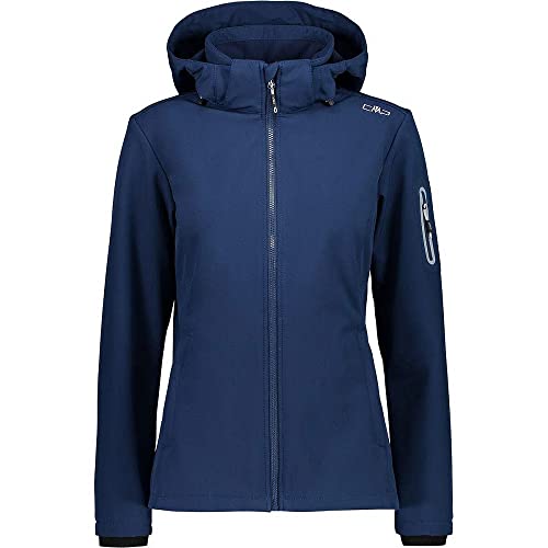 CMP - Damen-Softshelljacke mit abnehmbarer Kapuze, Blau, D48 CMP - Damen-Softshelljacke mit abnehmbarer Kapuze, Blau, D48 von CMP