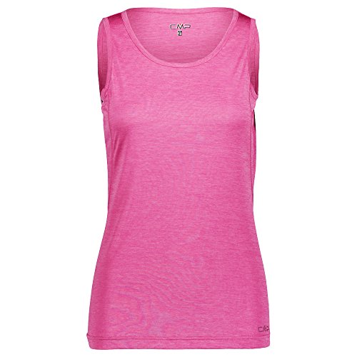 CMP - Damen-Tanktop aus Melange-Jersey, Heißes Pink Mel., D46 von CMP