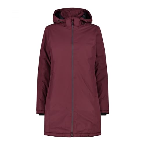 CMP Damen Zip Hoodie Mantel, Burgundy, 44 CMP Damen Zip Hoodie Mantel, Burgundy, 44 von CMP