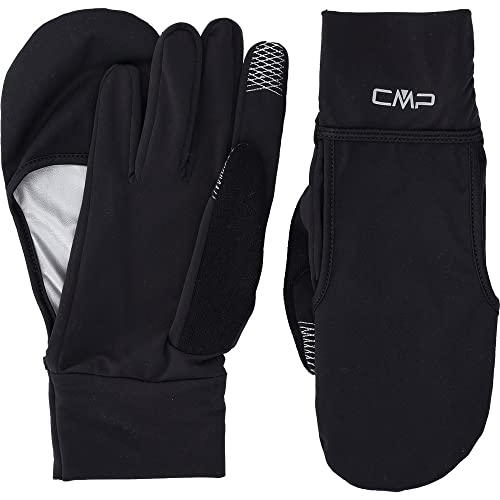 CMP - Damenhandschuhe mit faltbarem, laminiertem Fäustling, Schwarz, S/M von CMP