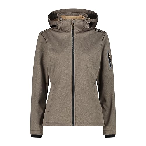 CMP - Damenjacke mit Kapuze und Reißverschluss, Mel-Schwarzer Sesam, XXXXL CMP - Damenjacke mit Kapuze und Reißverschluss, Mel-Schwarzer Sesam, XXXXL von CMP