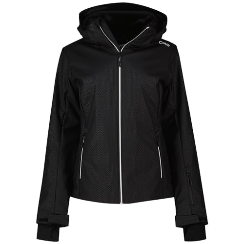 CMP - Damenjacke mit Kapuze und Reißverschluss, Schwarz, XXS CMP - Damenjacke mit Kapuze und Reißverschluss, Schwarz, XXS von CMP