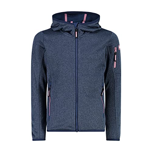 CMP ERROR:#N/A Kinder-knit-tech-jacke Knit-Tech Kinder Jacke Mit Fester Kapuze, Blaues Feuerzeug, 128 EU von CMP