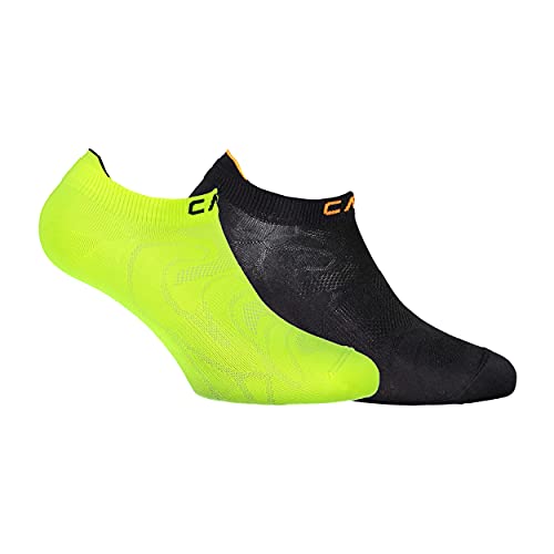 CMP ERROR:#N/A Ultraleichte Fitnesssocken Socken, Gelbes Fluo-Schwarz, 43-45 EU von CMP