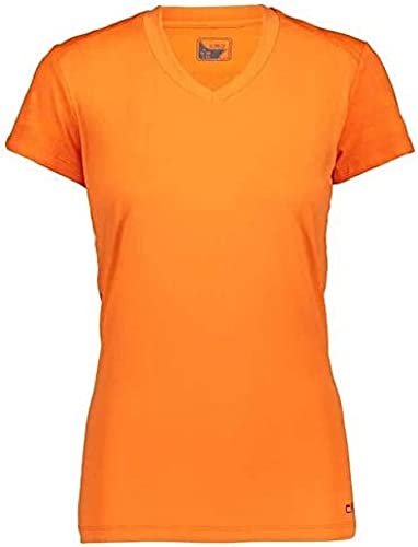 CMP – F.lli Campagnolo Damen T Shirt & Polo Stretch Striped Mesh T-Shirt, Orange Fluo, D36, 3C83476 CMP – F.lli Campagnolo Damen T Shirt & Polo Stretch Striped Mesh T-Shirt, Orange Fluo, D36, 3C83476 von CMP
