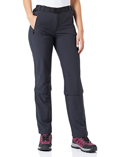 CMP - Damen-Stretch-Zip-off-Hose mit bequemer Passform, Anthrazit, C21 von CMP