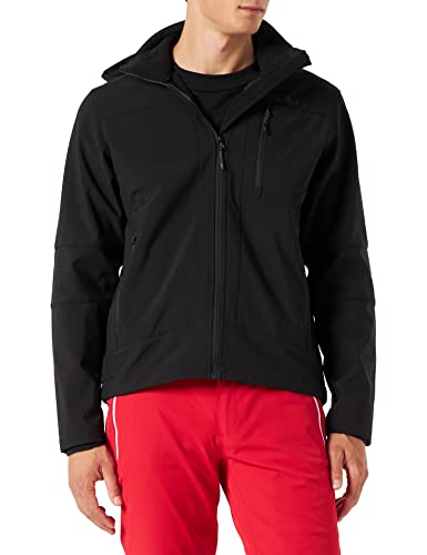 CMP - Herren-Softshelljacke mit abnehmbarer Kapuze, Schwarz, 58 von CMP