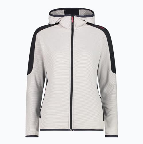 CMP - Grid Tech Damen Fleece Jacke mit fester Kapuze, Vanille, 48 CMP - Grid Tech Damen Fleece Jacke mit fester Kapuze, Vanille, 48 von CMP