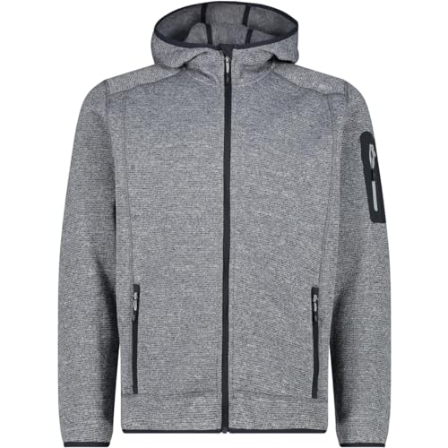 CMP Herren Fleece Hoodie Jacke, ice-titanio-nero, 50 CMP Herren Fleece Hoodie Jacke, ice-titanio-nero, 50 von CMP
