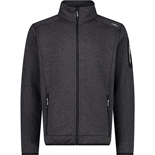 CMP - Knit-Tech-Fleecejacke für Herren, Schwarzer Gletscher, 56 von CMP