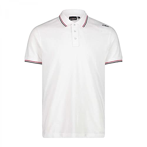 CMP Herren T-Shirt Polo 39D8367, Bianco, 58, 39D8367 von CMP